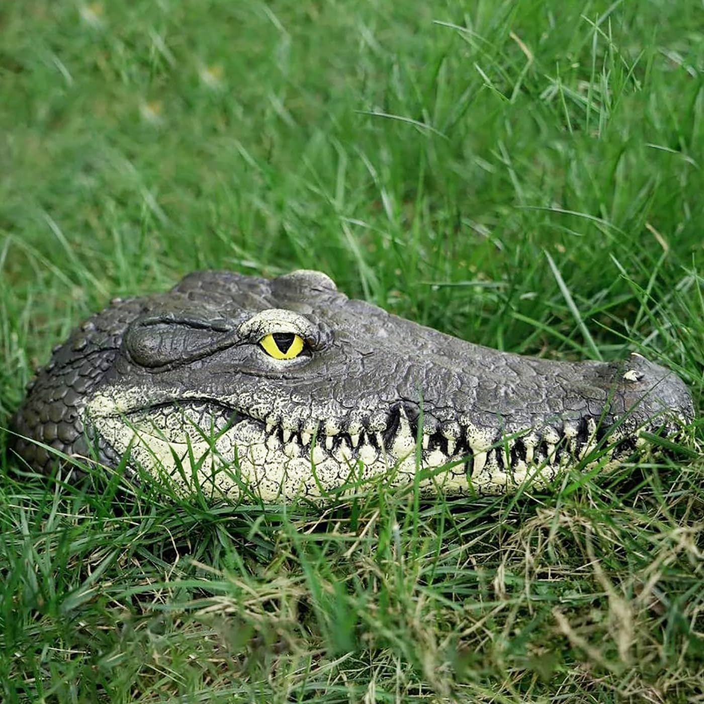 Floating Alligator Decoy for Pool - Crocodile Head Float Used as Duck, Egret, and Pond Bird Deterrent