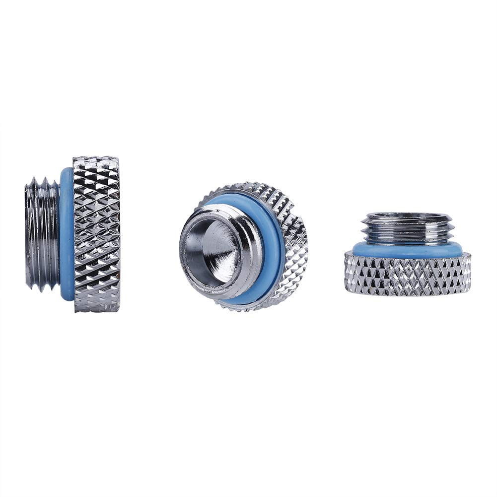 Water Cooling Fitting, Water Cooling Plug 3PCS G1/4 2 Word Computer Thread Water Cooling Straight Stop Plug Fittings Tank Stopper image number 4