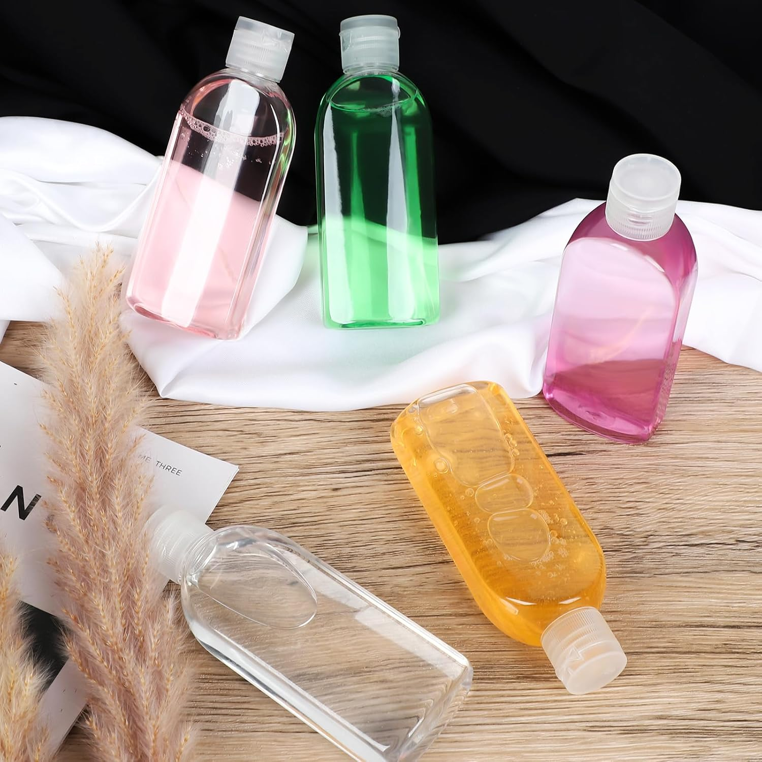 5 Pack 3.4 Oz Clear Travel Bottles Kit - TSA Approved, Leak Proof, Reusable - Perfect for Toiletries, Travel, Business Trips, Fitness Centers, Beaches, Camping - 100Ml PET Bottles image number 3