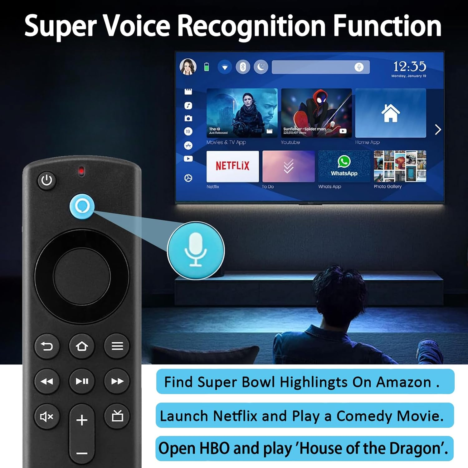 Replacement Voice Remote Control Fit for Amazon Smart Tvs Stick,Compatible with Stick (2Nd & 3Rd Gen), Compatible with Stick TV Cube (1St & 2Nd Gen),Tv (3Rd Gen) New Remote Control image number 3