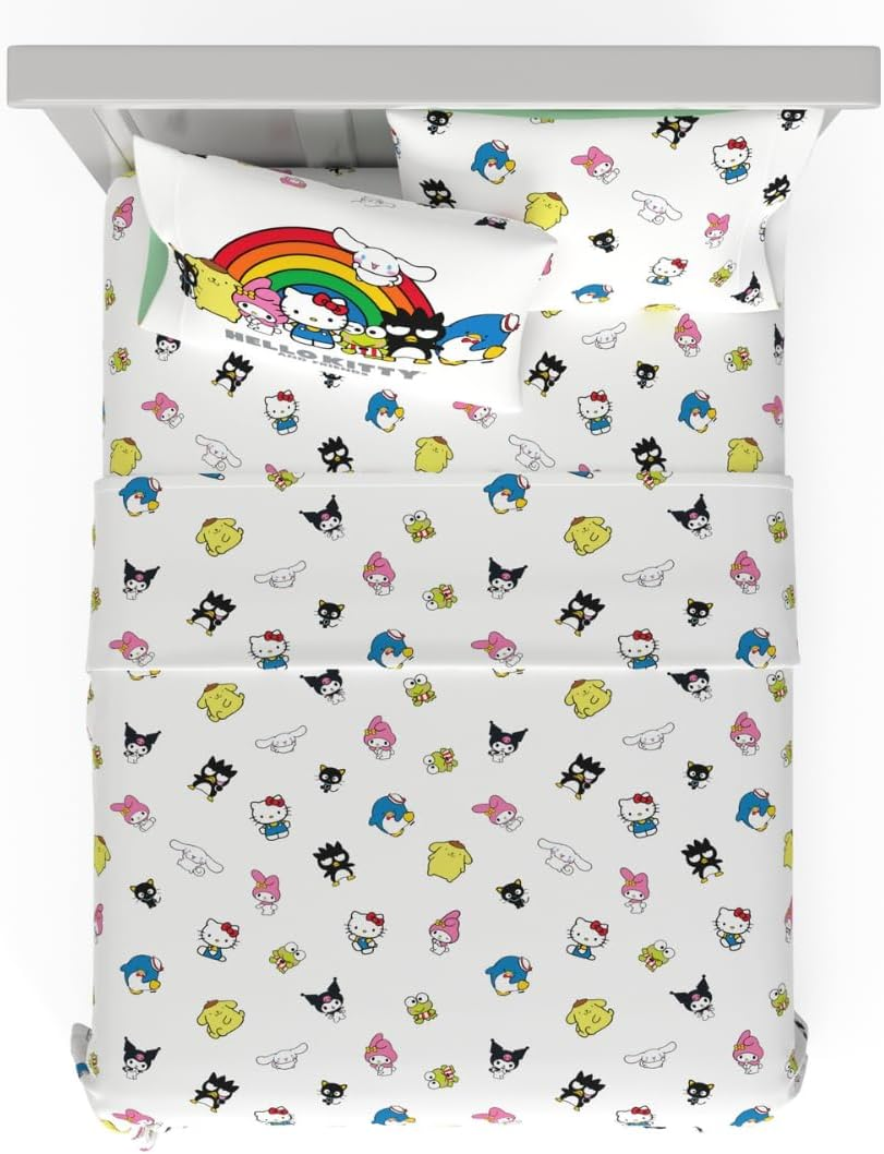 Franco Collectibles Spongebob Squarepants Bedding Super Soft Microfiber Queen Sheet Set, College Dorm Essentials (Official Licensed Product)