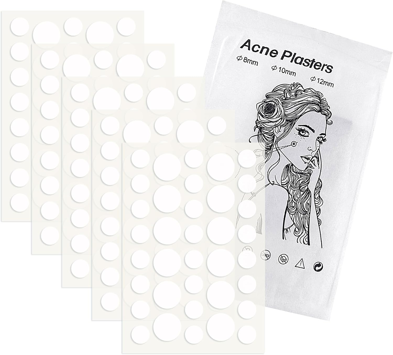 EKIND 180PCS Pimple Patches, Hydrocolloid Acne Patches for Face, Invisible Spot Cover for Blemishes & Breakouts, 2 Size Zit Patches image number 2