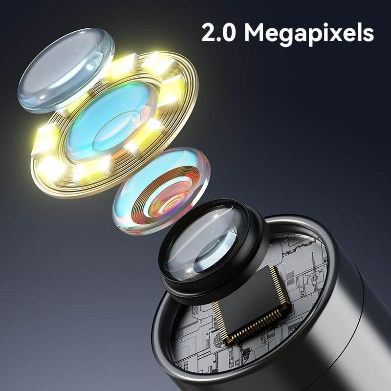 KEEMIKA USB Digital Microscope, 50X-1600X Magnification, 1440P HD, 8 LED Lights, Portable, Compatible with Ios and Android Devices, Black, Plastic and Glass, Achromatic Objective Lens image number 3