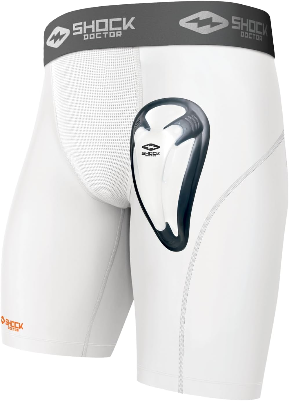 Shock Doctor Core Compression Short with Bio Flex Cup White image number 4