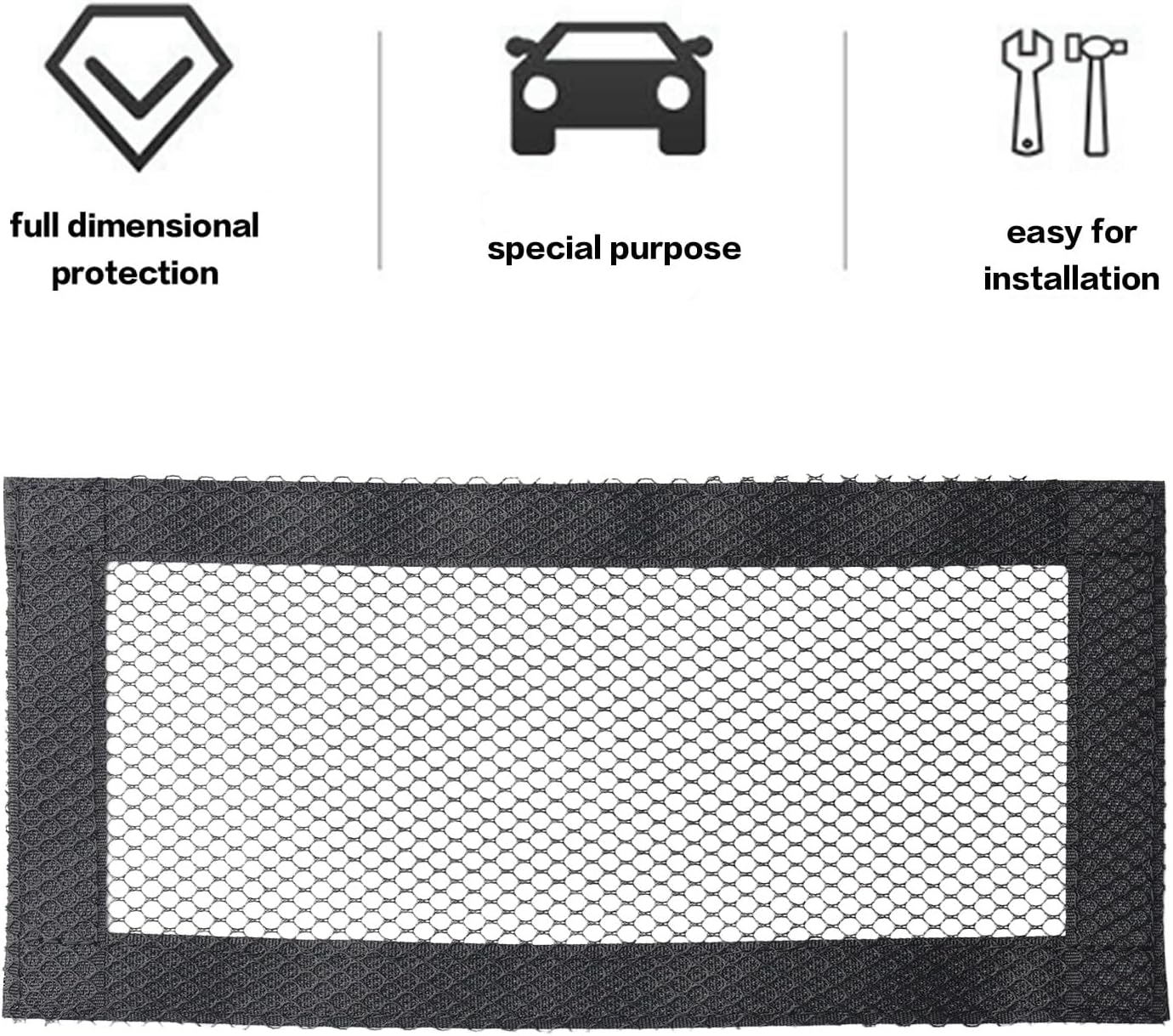 Kaoruo Rear Air Vent Cover for Tesla Model 3 & Model Y &ndash; 2 Pack Backseat Air Conditioning Outlet Protector with Upgraded Mesh Cloth & Velcro, Interior Accessories image number 1