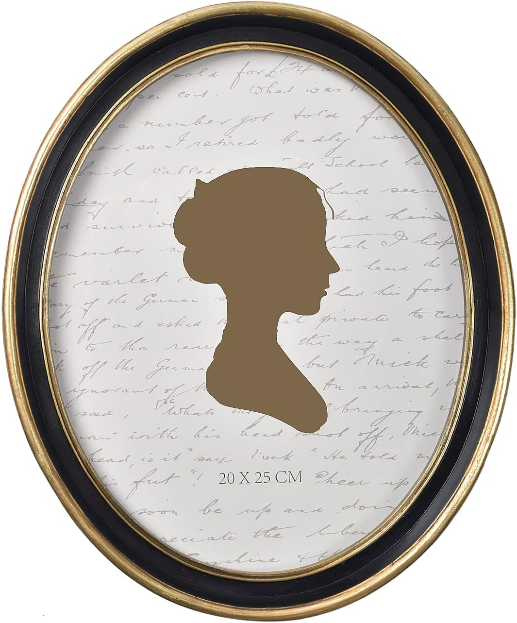 AELS 4X6 Inch Vintage Picture Frame, Elegant Antique Photo Frames with Glass Front, Photo Display, Tabletop Wall Hanging, Gift Ideas, Black Oval with Gold Trim