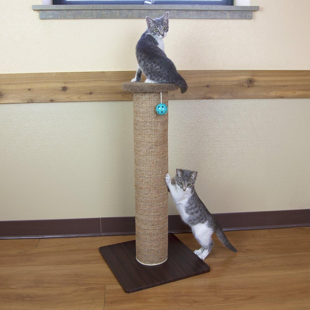 Kitty City Premium 32 Inch Tall Woven Sisal Carpet Cat Scratching Post, Cat Scratching Furniture, Cat Post, 15.8 X 15.8 X 32 Inches, Model Number: CM-0262-CS01 image number 4