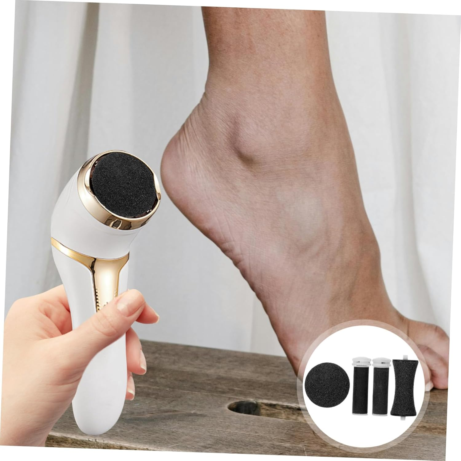 Ipetboom 4Pcs Foot File Roller Heads Replacement for Foot File Electric Pedicure Supplies image number 5