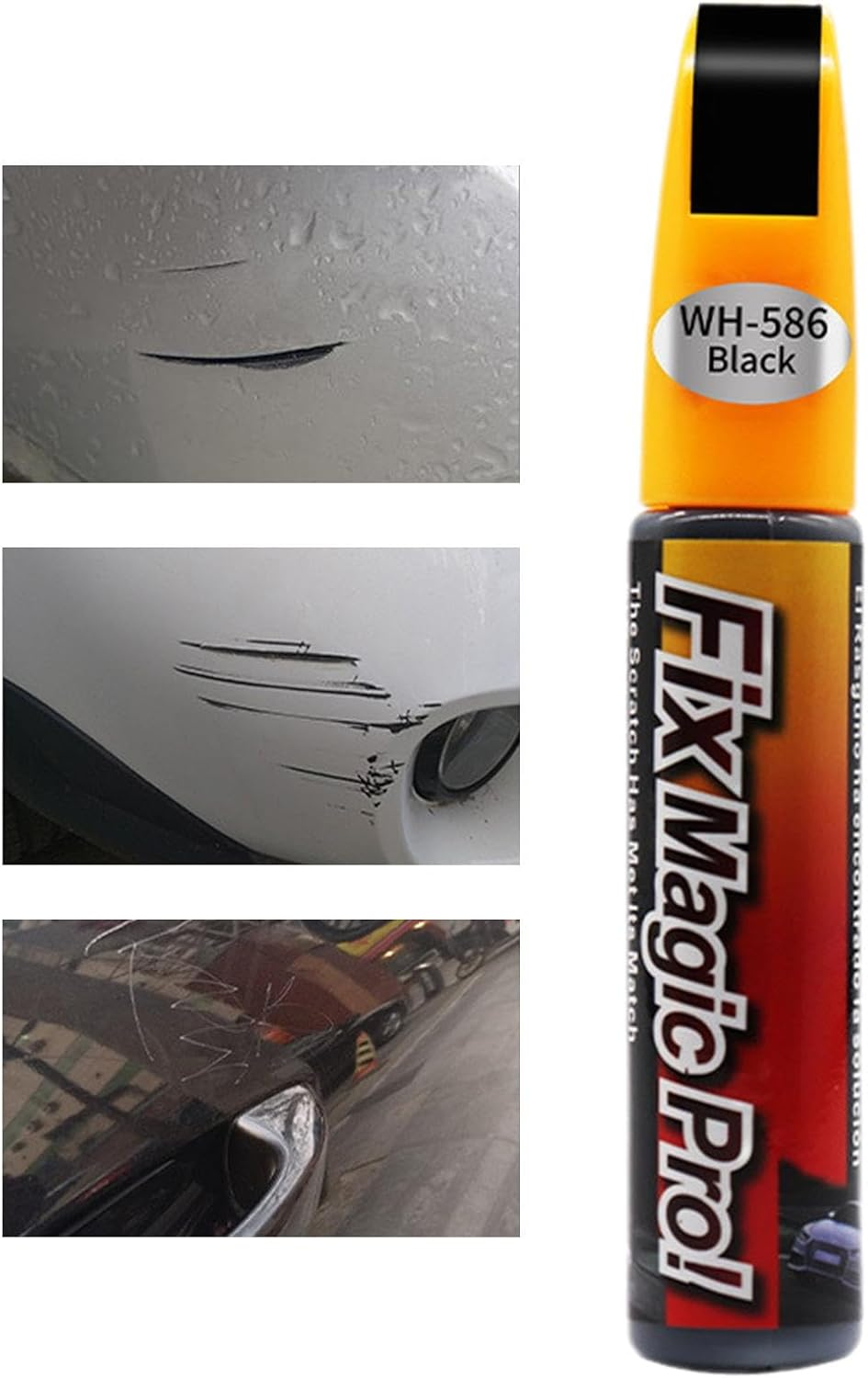 Automotive Paint Black | 12Ml Paint Scratch Repair, Black/Silver Scratch for Car Coating, Scratch Repair