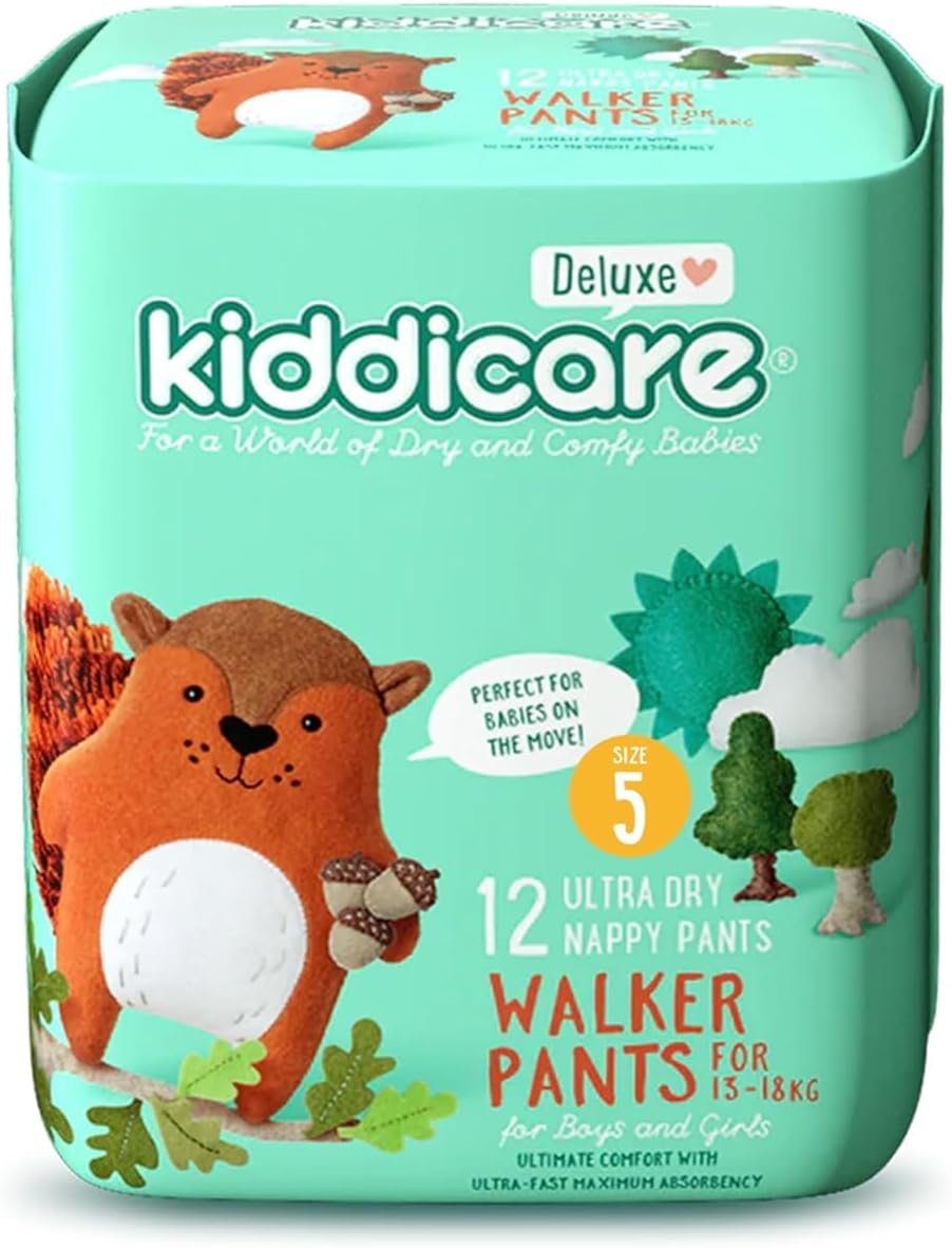 Kiddicare Deluxe Toddler Baby Nappy Pants, Size 4 (10-14Kg), 13-Count, Pack of 1, Ultra-Fast 12-Hour Absorption, Leak Protection, Anti-Rash, Stretchy Sides for a Better Fit, Soft & High Absorbent