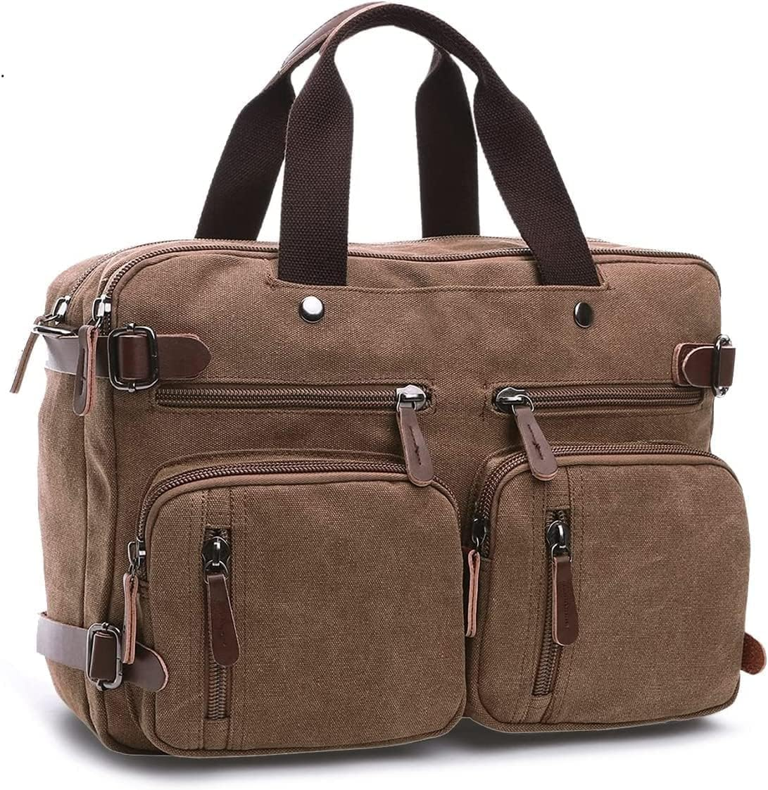 15.6 16 Inch Laptop Backpack, Convertible Crossbody Bag Men Women Multifunctional Messenger Bag Briefcase Laptop Handbag for Business/Travel