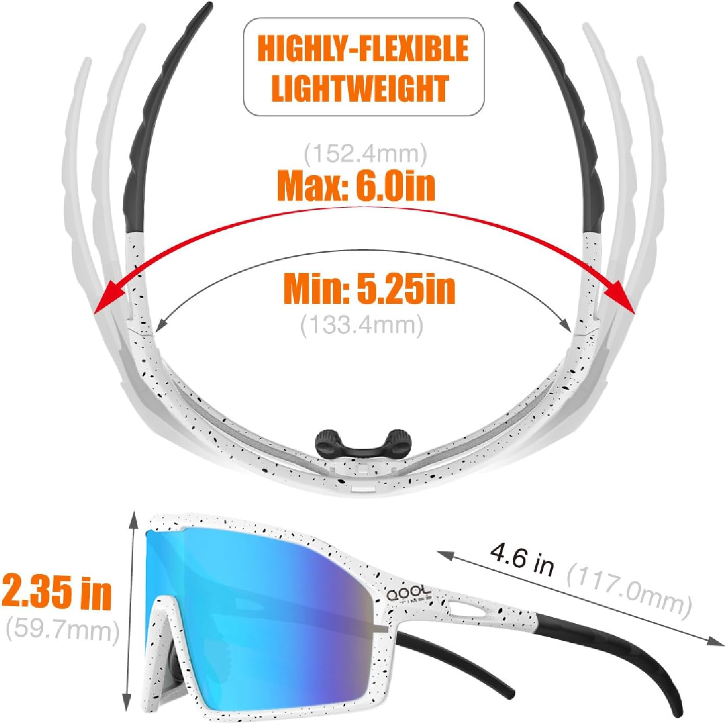 Living Out Your Qool Time Polarized Cycling Sunglasses for Women Men Golfing Running Volleyball MTB Outdoor Sports Padel image number 5