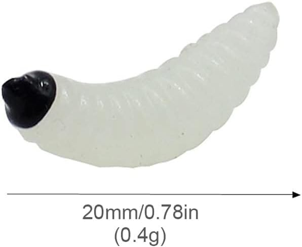 100Pcs Soft Silicone Maggot Fishing Lure, Artificial Bait, Biomimetic Earthworm, Simulation Worm for Fishing