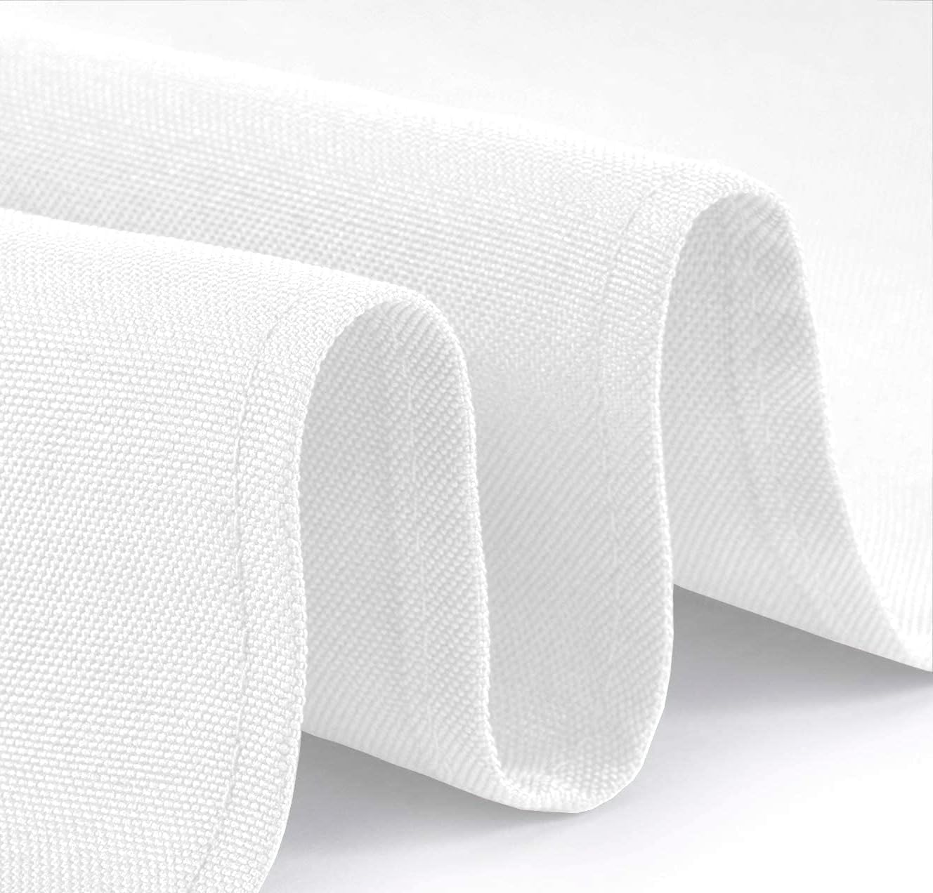 Anaado Ramadan Large Table Cloth for 14 Foot Table, Heavyweight, Long Table Cover for Buffet Table, Parties, Wedding, White, 90" X 132" image number 2