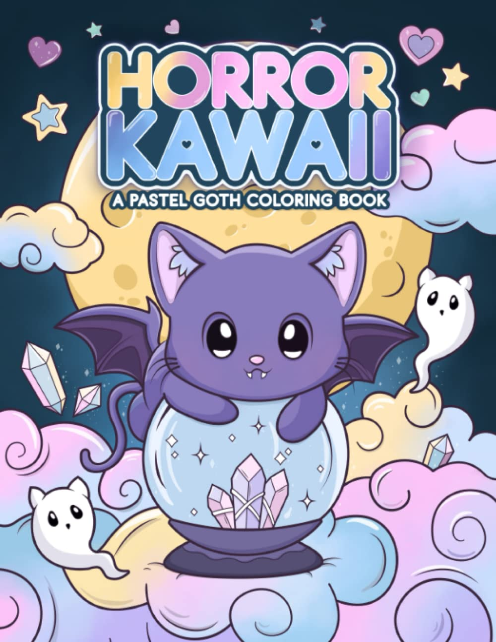 Horror Kawaii: a Pastel Goth Coloring Book: Cute & Creepy Gothic Chibi Coloring Pages for Adults image number 1