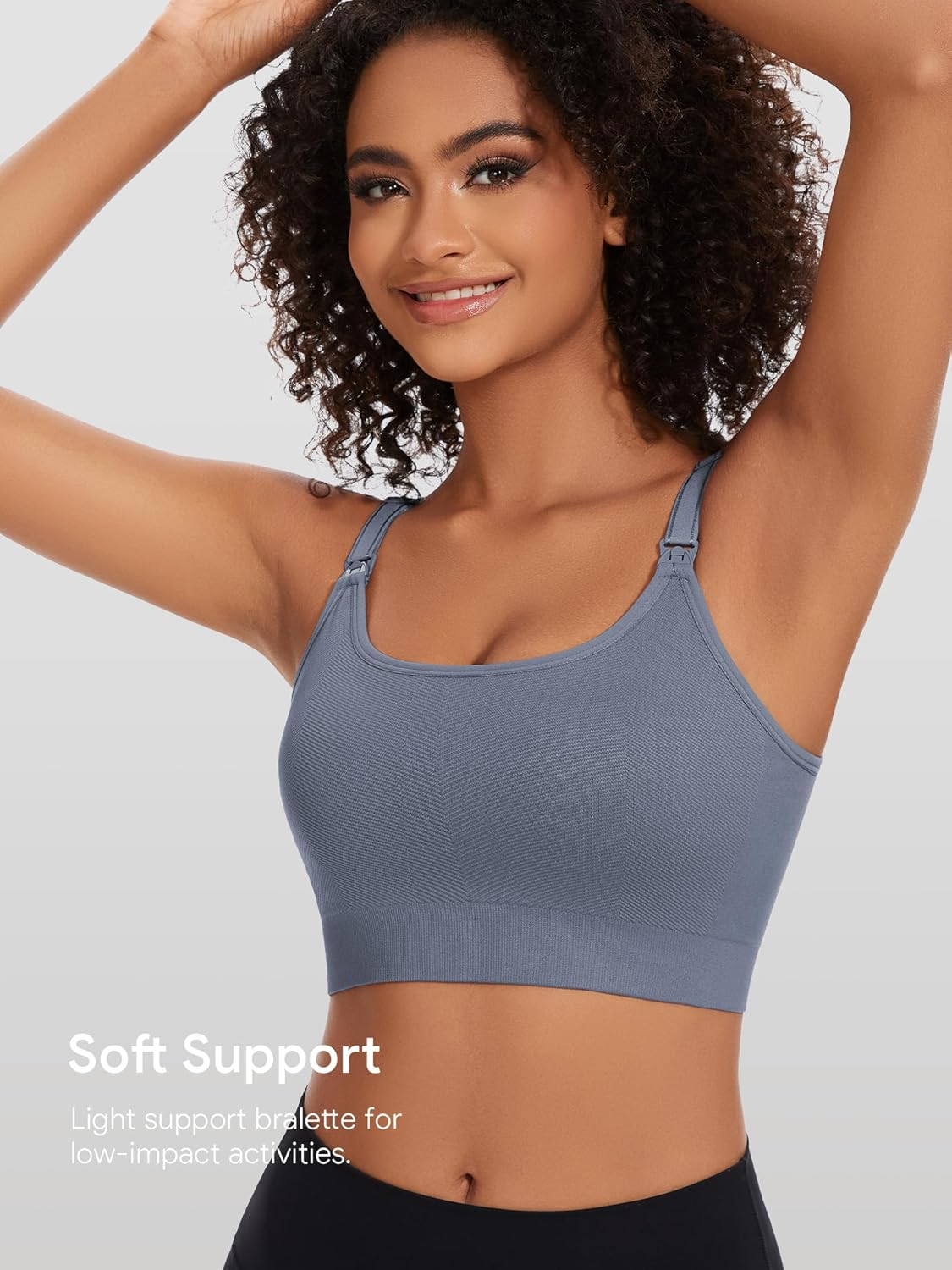 Angelhood Women Nursing Bras,Non-Padded Longline T-Shirt Bras Minimizer Comfort