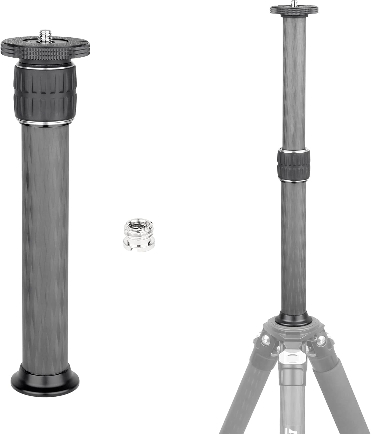 Tripod Extension-Innorel ER322C 41Cm Universal Carbon Fiber Tripod Center Column Load 25Kg Two-Section Mid-Column Extension Rod Pole for Tripod Monopod DSLR Camera 32.5Mm Tube image number 4