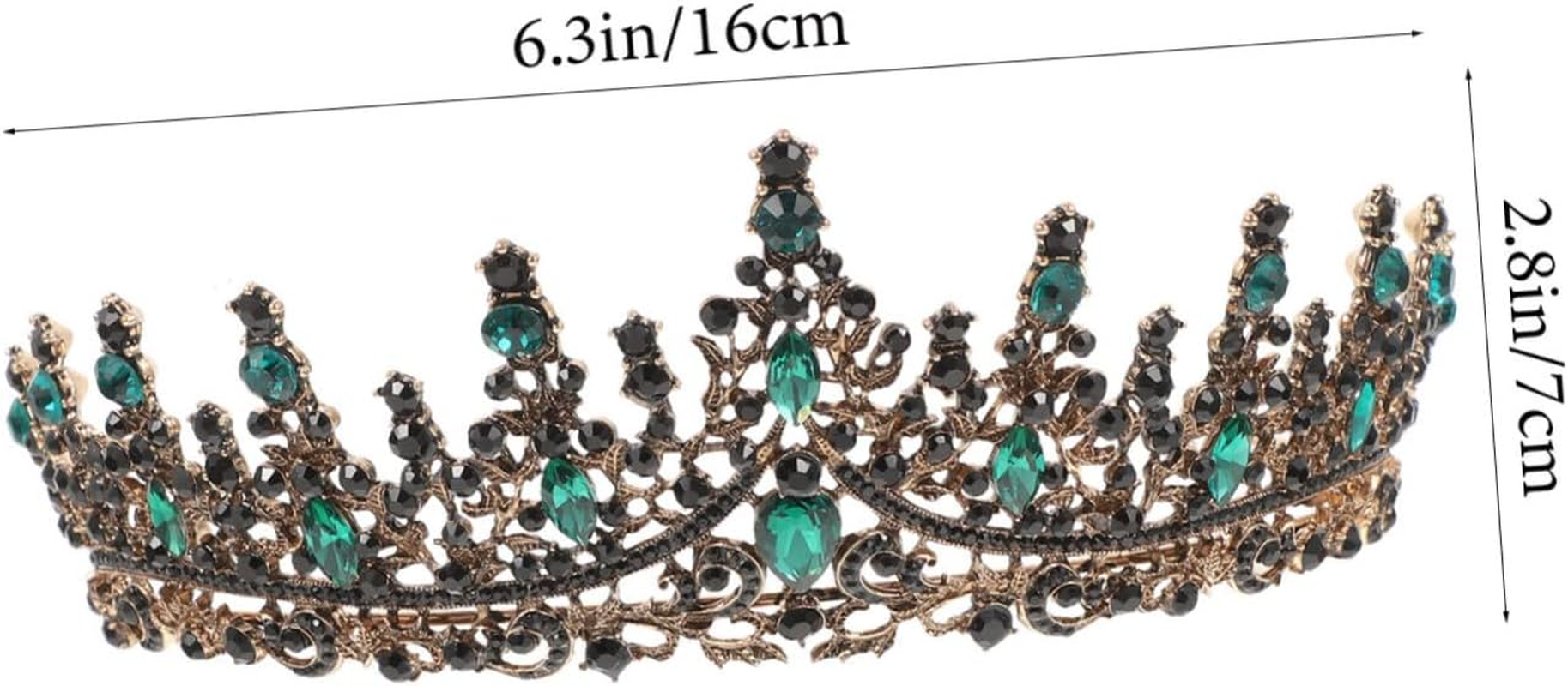 Minkissy Tiaras for Women Rhinestone Wedding Bridal Crown Quinceanera Crown image number 1