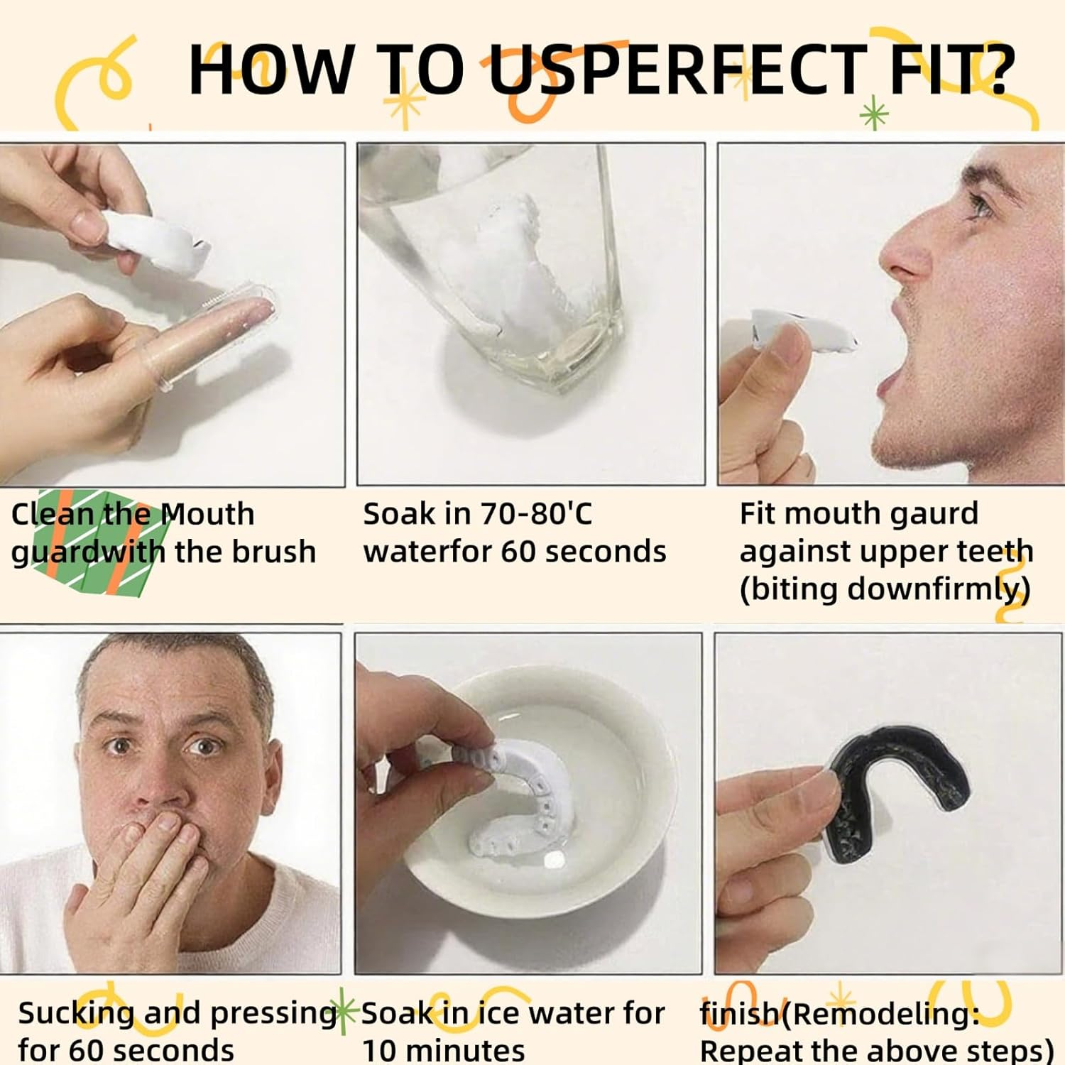 Luojinluoda 3 Pack Youth Kids Mouth Guard Football Sports Braces Mouthguards - EVA Double Colored Teeth Protector for Mma/Boxing/Rugby/Kickboxing/Taekwondo/Softball/Lacrosse Boys & Girls (Ages 10-18) image number 2