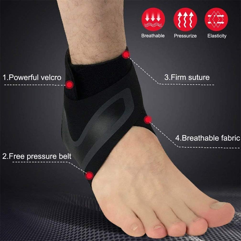 Ankle Support Brace, Adjustable Ankle Strain Protectors Strap, against Sprains Arthritis Compression Wrap Stabilizer, Pain Relief Foot Sleeve for Running Basketball Soccer Sports Injuries Recovery image number 1