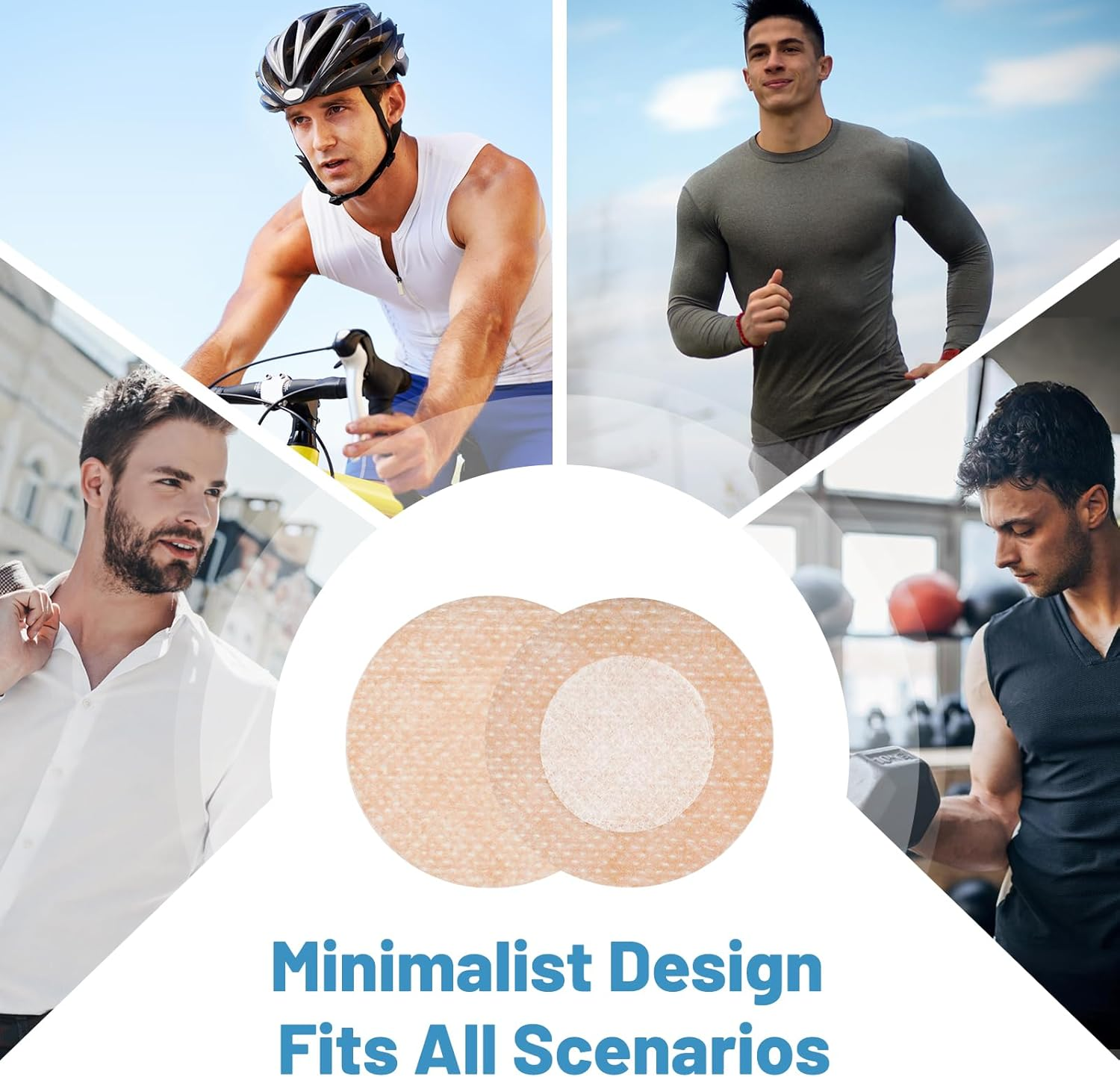 Men'S Nipple Covers 100Pcs (50 Pairs) | Ultra-Thin Anti-Chafing for Running, Marathon & Gym | Strong Adhesive, Invisible Underwear | No Rubbing, Easy to Remove image number 4