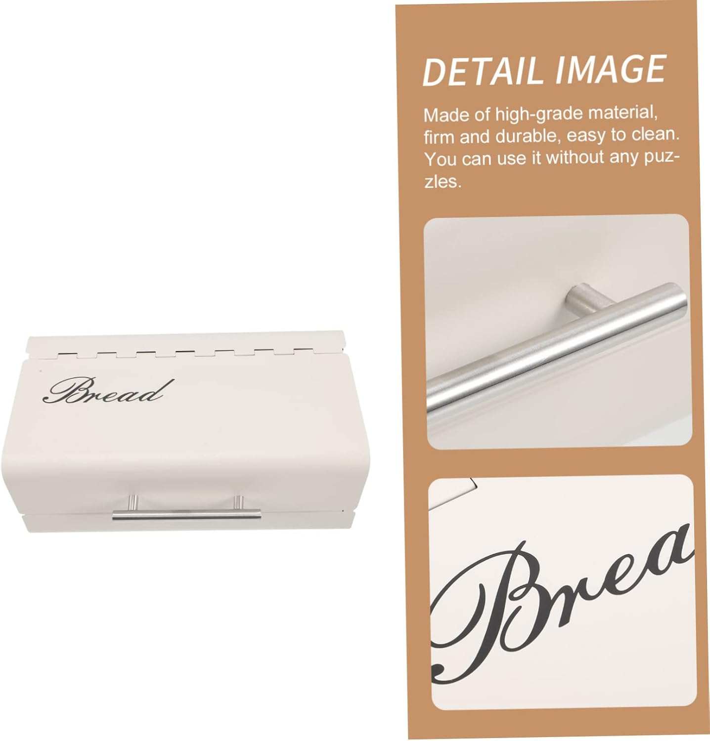 VINTORKY Iron Bread Holder Stylish Kitchen Storage Box Airtight Bread Container for Home and Bakery Use Capacity for Organized Countertops image number 4