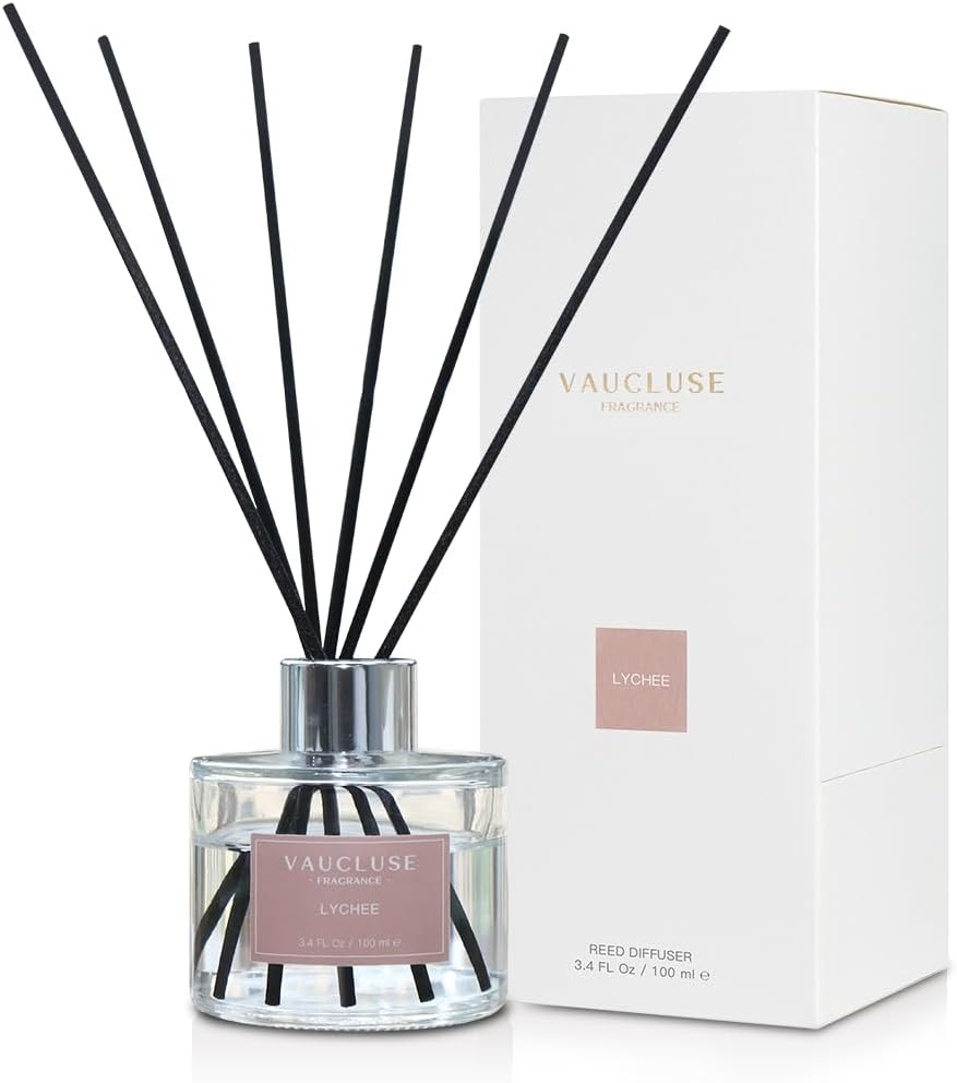 VAUCLUSE Lychee Scented Reed Diffuser 100Ml: Long-Lasting Fruity Floral Aroma, Reeds, Uplifts Mood, Perfect Home & Office Fragrance. Ideal Gift Choice. image number 1