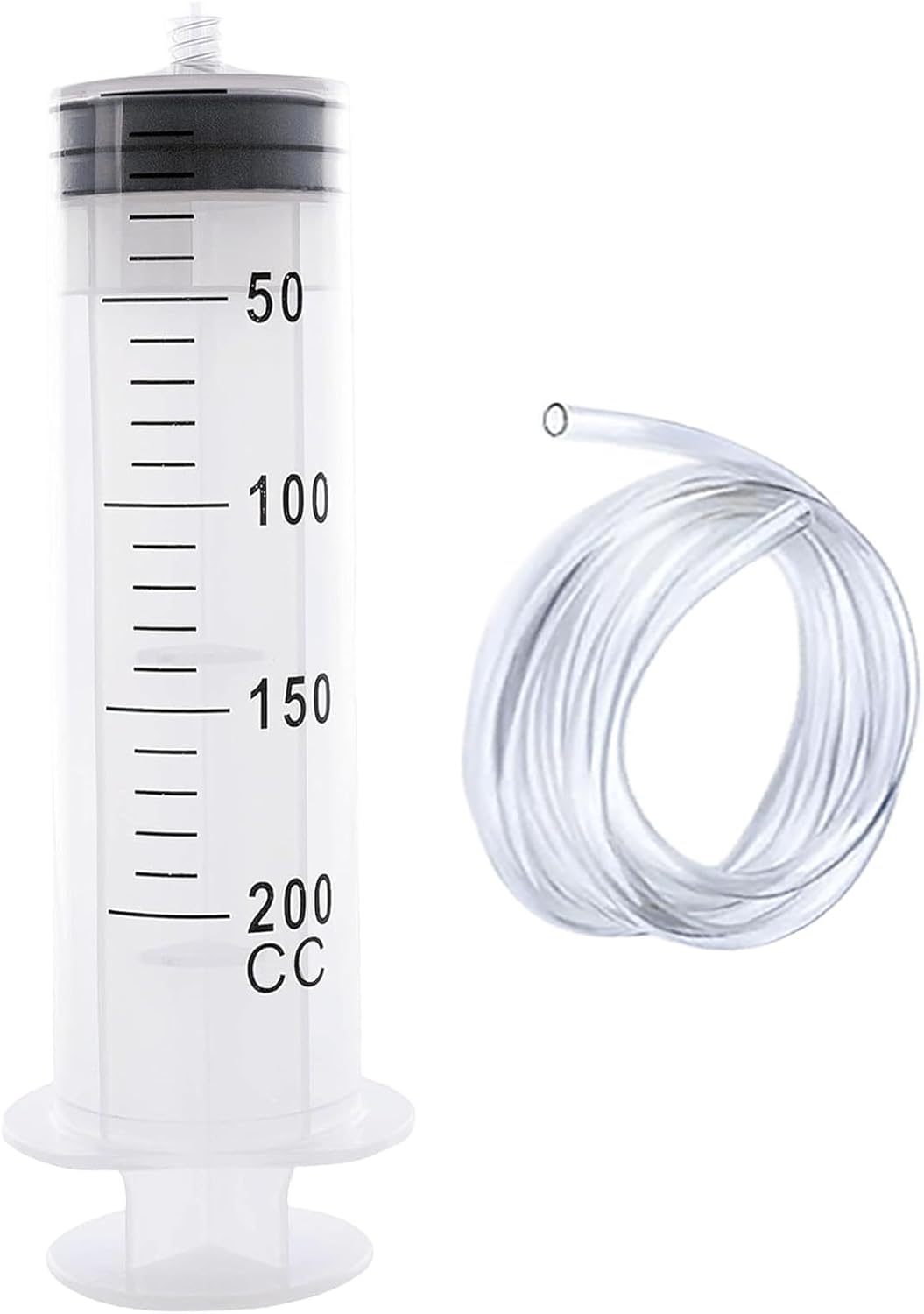 200ML Large Syringe with 130Cm Tubing &ndash; Reusable Plastic Luer Lock Injector for Liquid Measuring, Lab, Garden, Pet Feeding & Oil Extraction image number 6