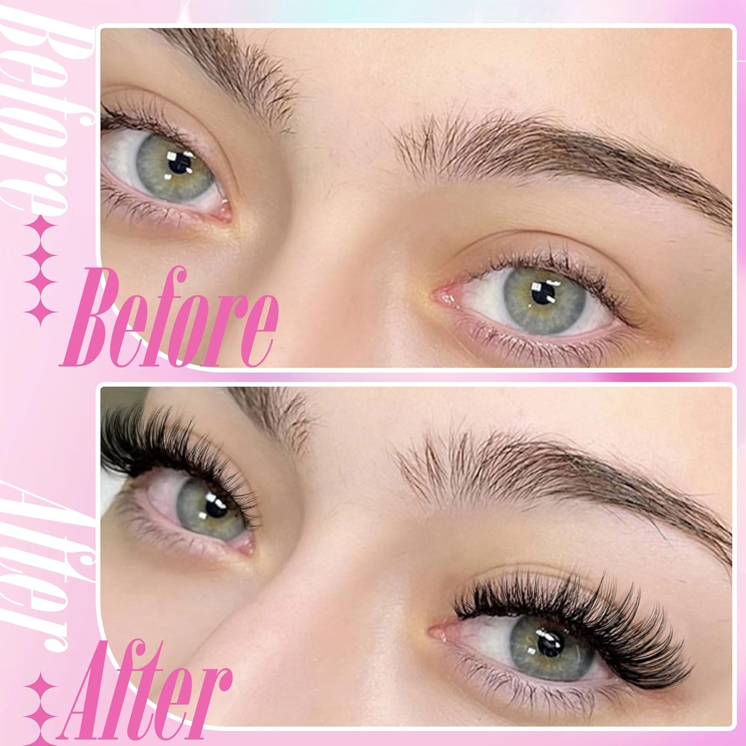 EYDEVRO Natural Lash Clusters Wispy Eyelash Clusters C Curl Fox Eye Cluster Lash Extensions 216Pcs Cluster Eyelashes DIY Individual Cluster Lashes image number 4