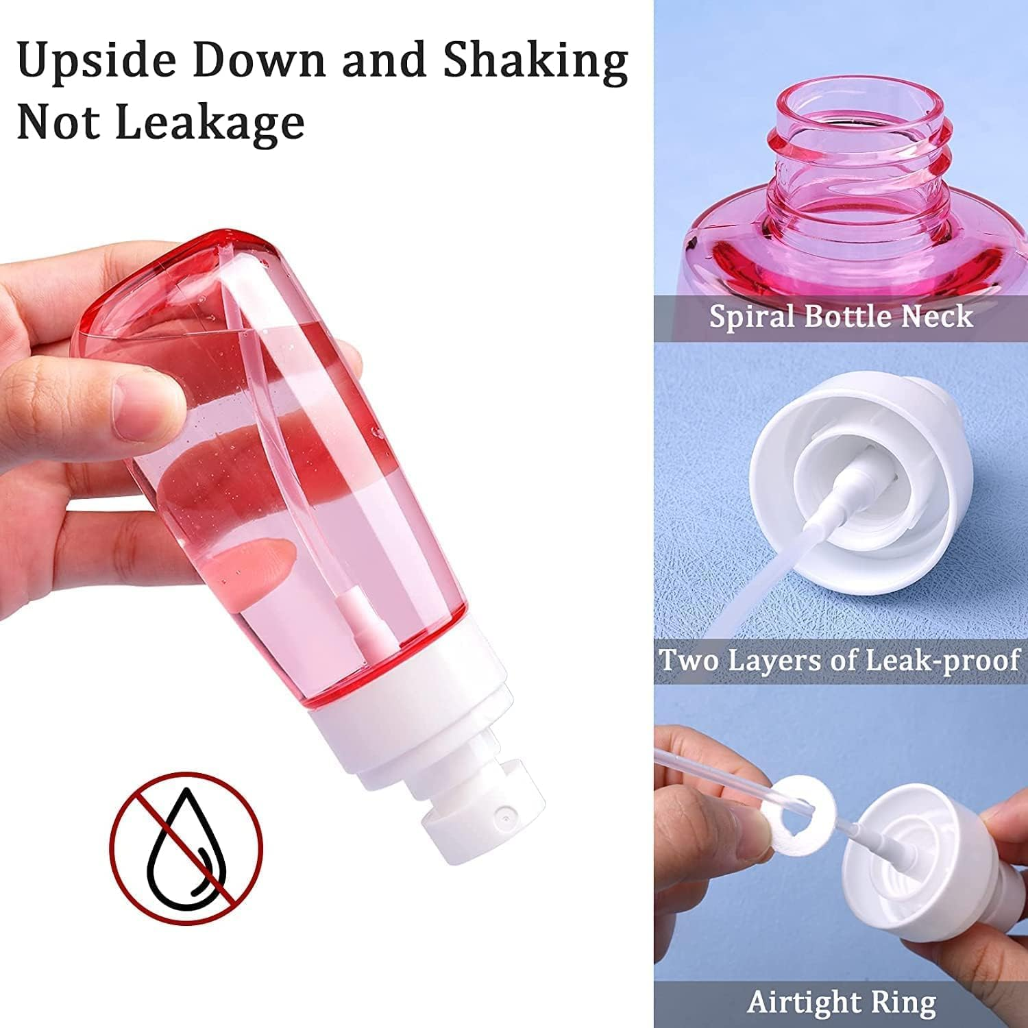 60Ml Plastic Mini Fine Mist Spray Bottles, 2Pcs 60Ml Leak Proof Fine Mist Mini Empty Spray Bottles, Empty Plastic Spray Bottle Mist Travel Spray Bottle