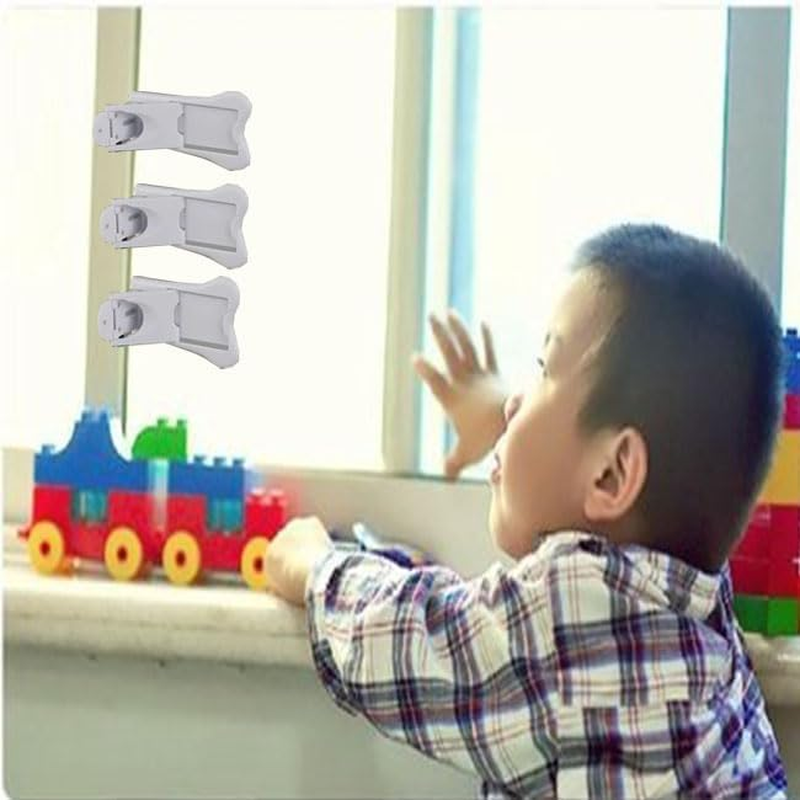 Equipped with a Safety Lock. Lt Is a Non-Perforated Sliding Door Lock Suitable for Glass Doors/Windows/Cabinets. the Strong Back Adhesive Prevents Children'S Cabinet Locks, Providing Home Safety Protection (8, Uniform Code) image number 2