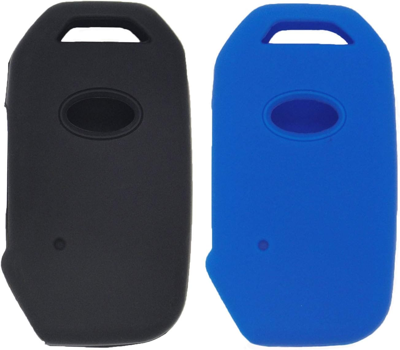 2 Pack Soft Silicone Rubber Remote Key Fob Cover Case Protector Holder Jacket for 2019 2020 2021 Kia Telluride Seltos Soul Forte GT EX Sportage Sorento Cerato NIRO, Black