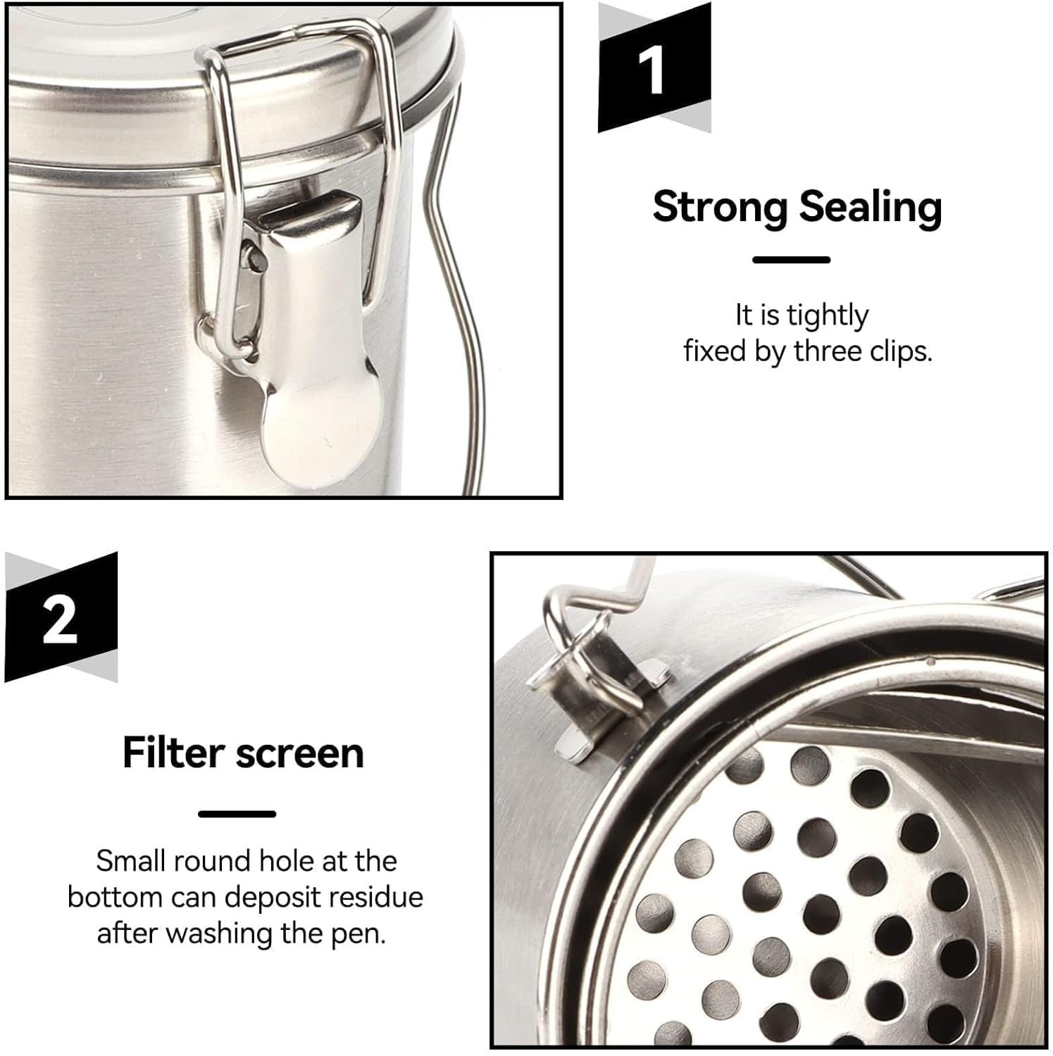 Beufee Stainless Steel Paint Brush Washer, Portable Paint Brush Cleaner with Lid and Filter for Oil Painting Watercolor image number 5