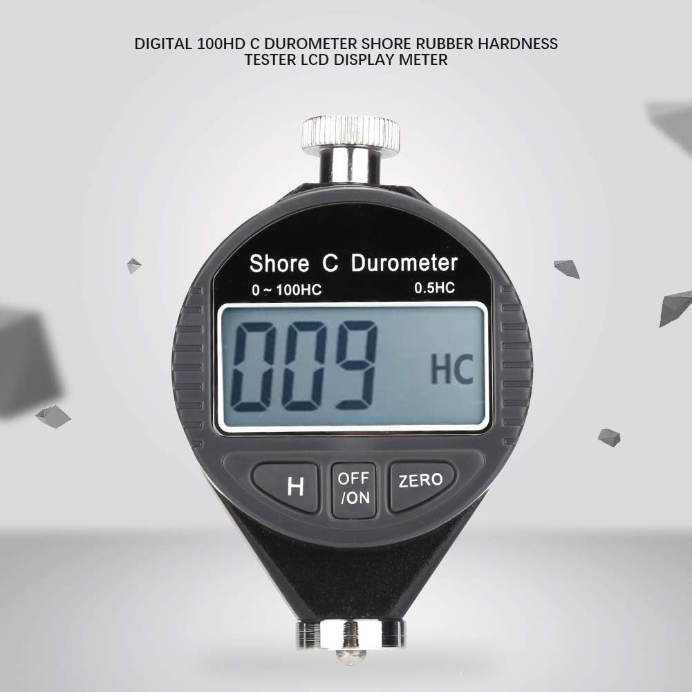 Rubber Tire Durometer, Digital Rubber Hardness Tester, Tire Durometer, Easy to Carry 100HD C Durometer Shore Durable and Stable for Measure Rubber Silica Gel image number 1