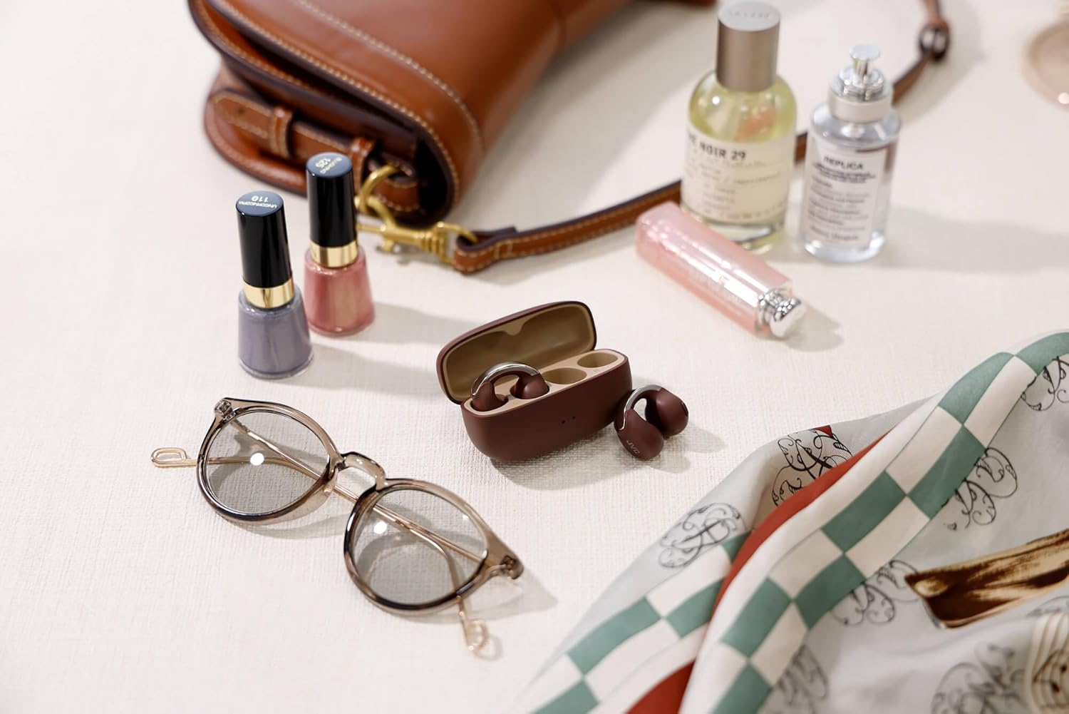 JVCKENWOOD Victor HA-NP1T-T Wireless Earphones, Bluetooth Ver.5.3, Open-Ear Cuff, App-Compatible, Multipoint, Total 24 Hours Playback, Microphone Included, Small, Lightweight, Waterproof, Maroon image number 5