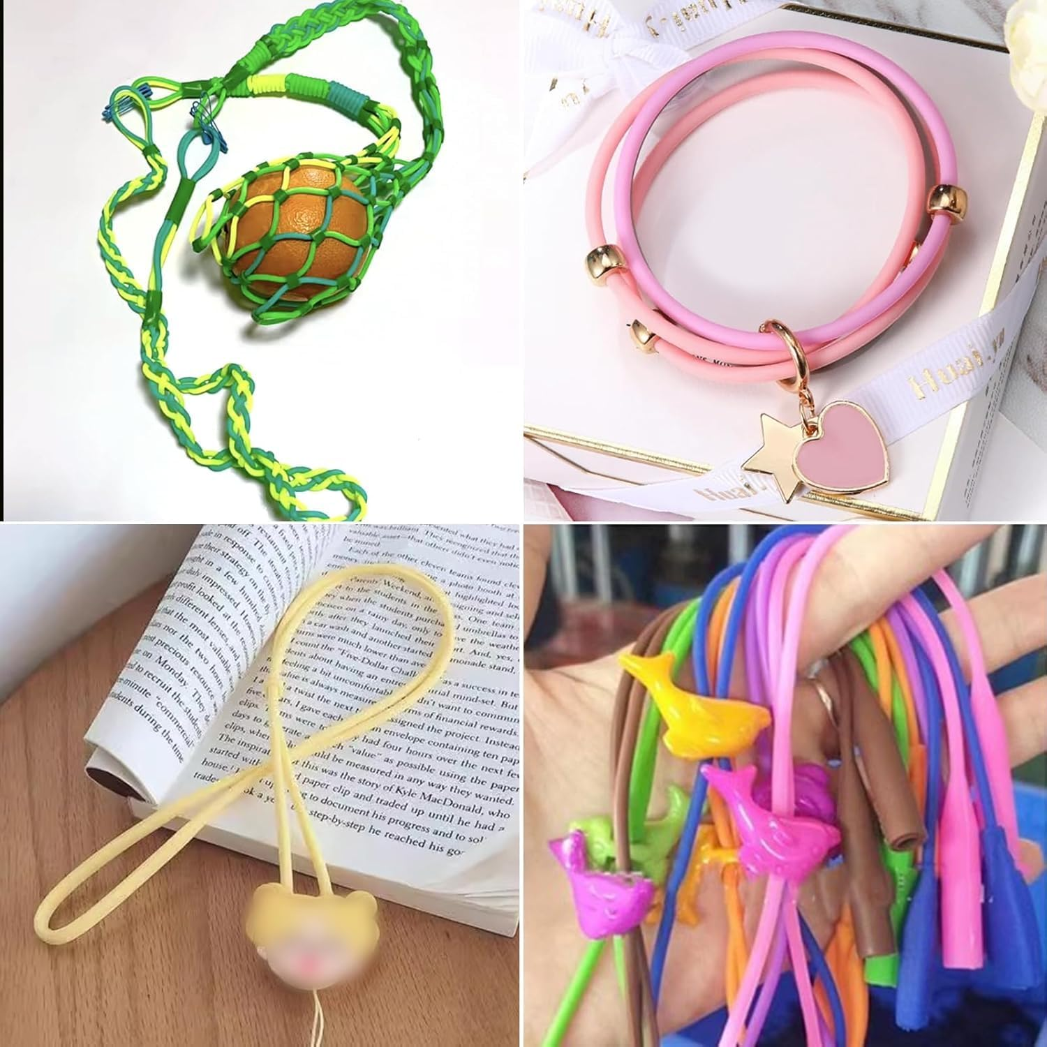 Hollow Pipe Tubing Rubber Cord, 6 Roll Rubber Tube Cords Tubing Knitting Barber Cord,Hollow Pipe Rubber Cord Tube Silicone Tube Cord,Hollow Pipe Rubber Tubing Jewelry Cord,Hollow Pipe Tube Rubber Cord image number 1