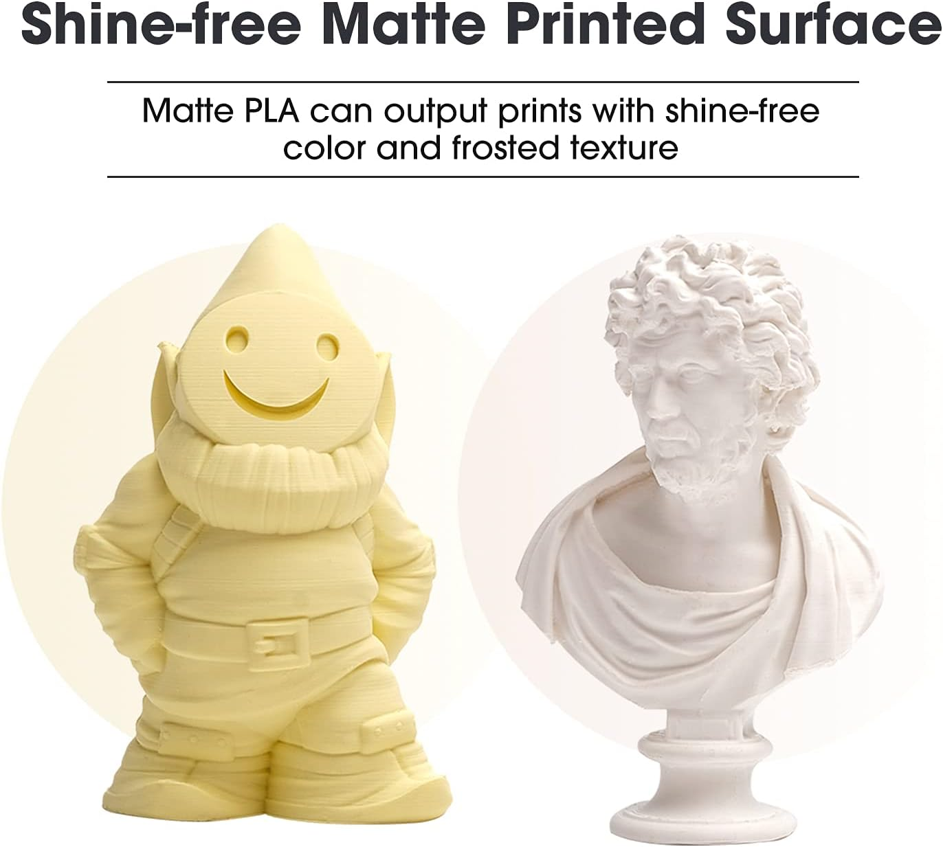 Esun Upgraded Matte PLA Filament 1.75Mm, PLA 3D Printer Filament, Shine-Free Color, Frosted Texture, 1KG per Spool, 2 Spools 3D Printing Filament, Deep Black and Deep Black image number 2