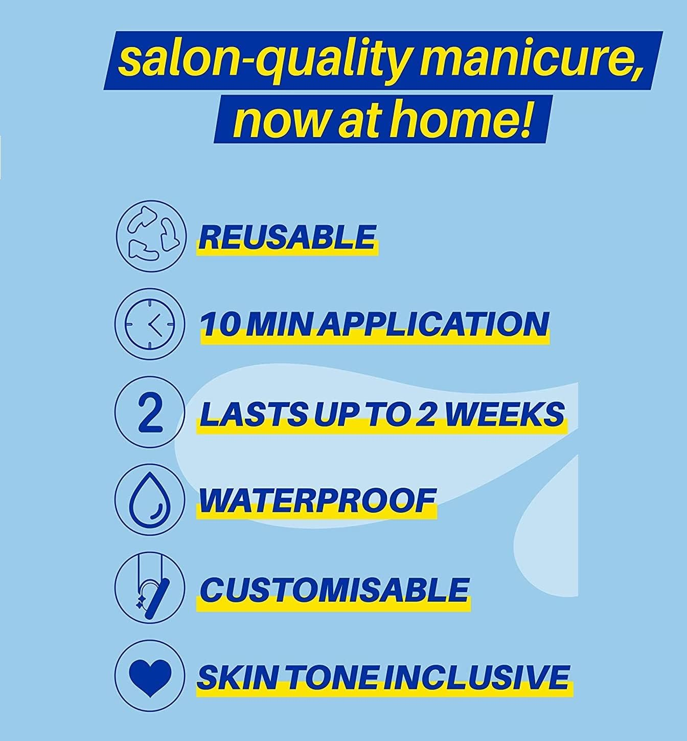 VIKSON INTERNATIONAL 24 Pcs/Set of Silver Mirror Shine Flat Tip False Nails Full Fake Nail Tips with 2 Gm Professional Nail Glue. image number 2