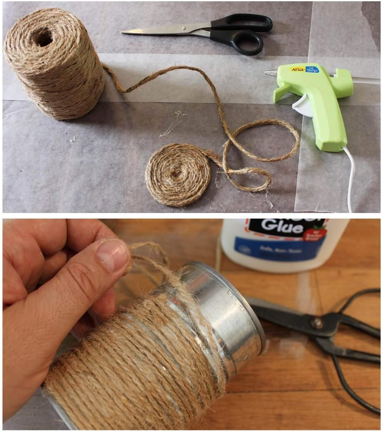Natural Jute Twine 656 Feet 6 Ply 3Mm for Arts Crafts Gift Christmas Industrial Packing - Durable String for Gardening Applications (2 PCS X 328 Feet) image number 1