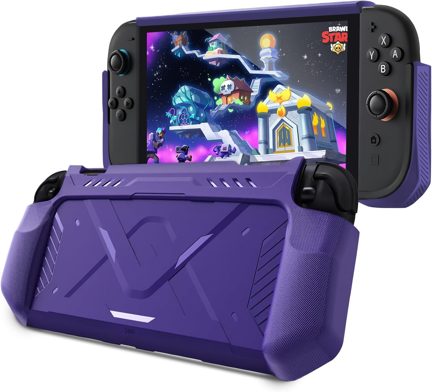 Protective Case for Switch 2 (2025), Shockproof TPU Soft Back Shell 360&deg; Protection, Anti-Scratch, Ergonomic Grip Design, Compatible with New Switch 2Nd Gen (Black)