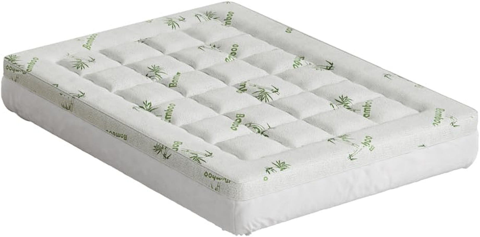 Giselle Bedding Mattress Topper Bamboo Fibre Cover Pillowtop Protector Double