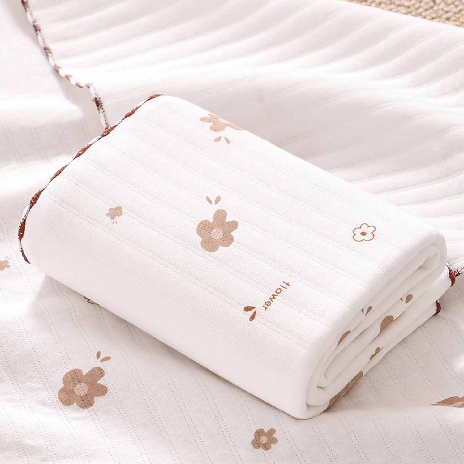 ZONEY Cute Wrap Receiving Blanket Baby Wrap Versatile Swaddles for Fall/Winter Perfect for Newborns & Infants 33.5X33.5In Warm Baby Blanket Thickened Wrap Blanket Soft & Convenient (Flower) - Flower image number 2