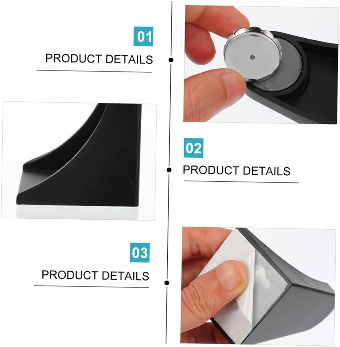 ELAYARD 2Pcs Magnetic Soap Holders Elegant Soap Storage Racks for Bathroom Kitchen Durable Suction Design Space Saving Organizer for Smooth Surfaces Stylish Practical Bathroom Accessories image number 2