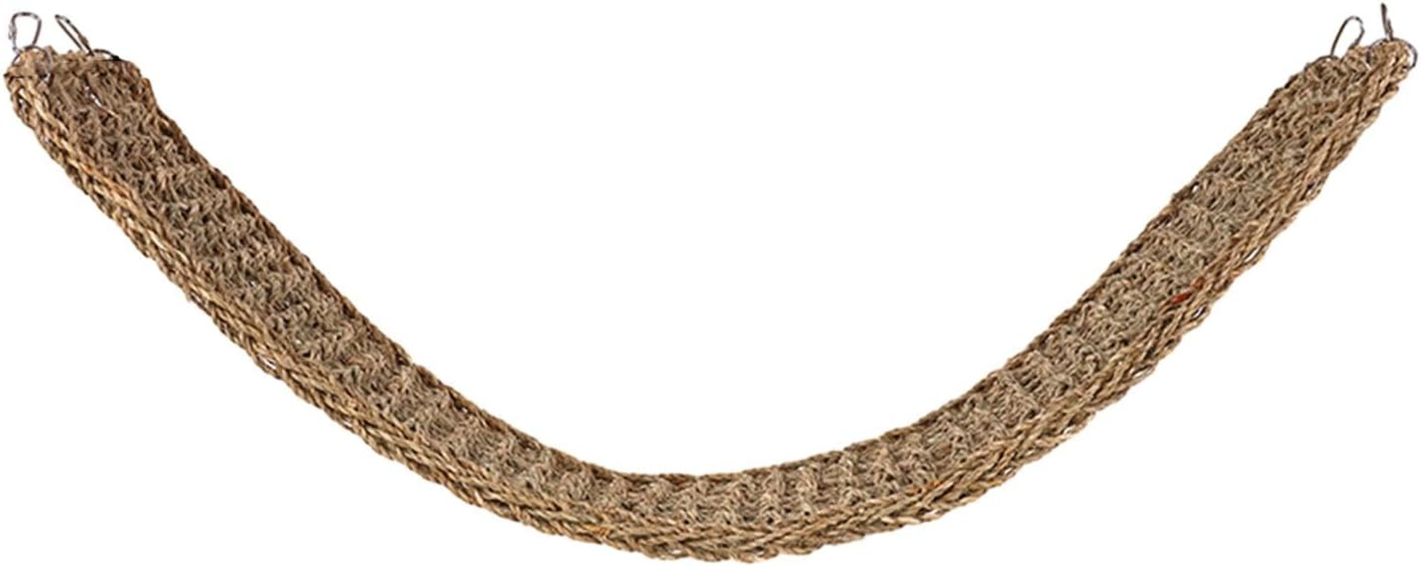 Leefasy Parrot Climbing Rope Ladder Bird Seagrass Mat Activity Center Soft Parrot Hanging Grass Woven Net Hammock for Macaws Walking, 99Cmx18.5Cm image number 3