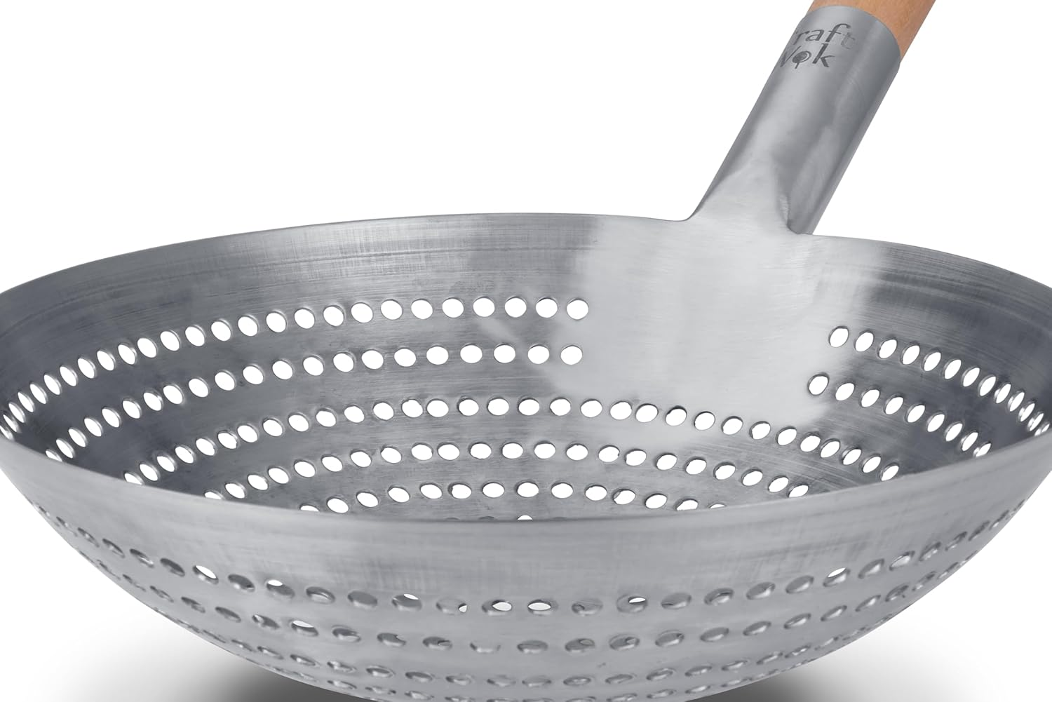 Craft Wok Large 11-Inch Stainless Steel round Fry Basket with Wooden Handle Professional Deep Fry Strainer Durable Kitchen Skimmer for Cooking and Frying / 732W142 image number 4