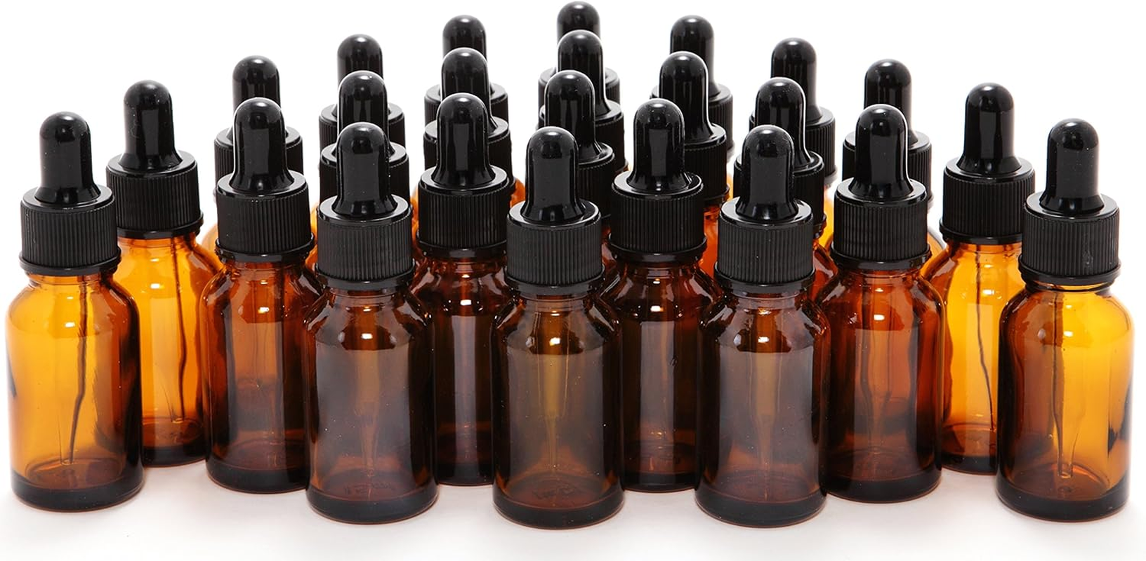 Vivaplex, 24, Amber, 15 Ml (1/2 Oz) Glass Bottles, with Glass Eye Droppers image number 3