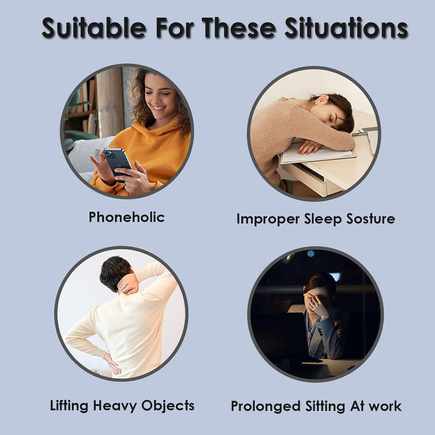 Checkzed Neck Brace for Neck Pain and Support, Adjustable Cervical Collar for Sleeping,Soft Neck Support Keep Vertebrae Stable and Aligned, Cervical Spine Pressure Relief（Grey） image number 2