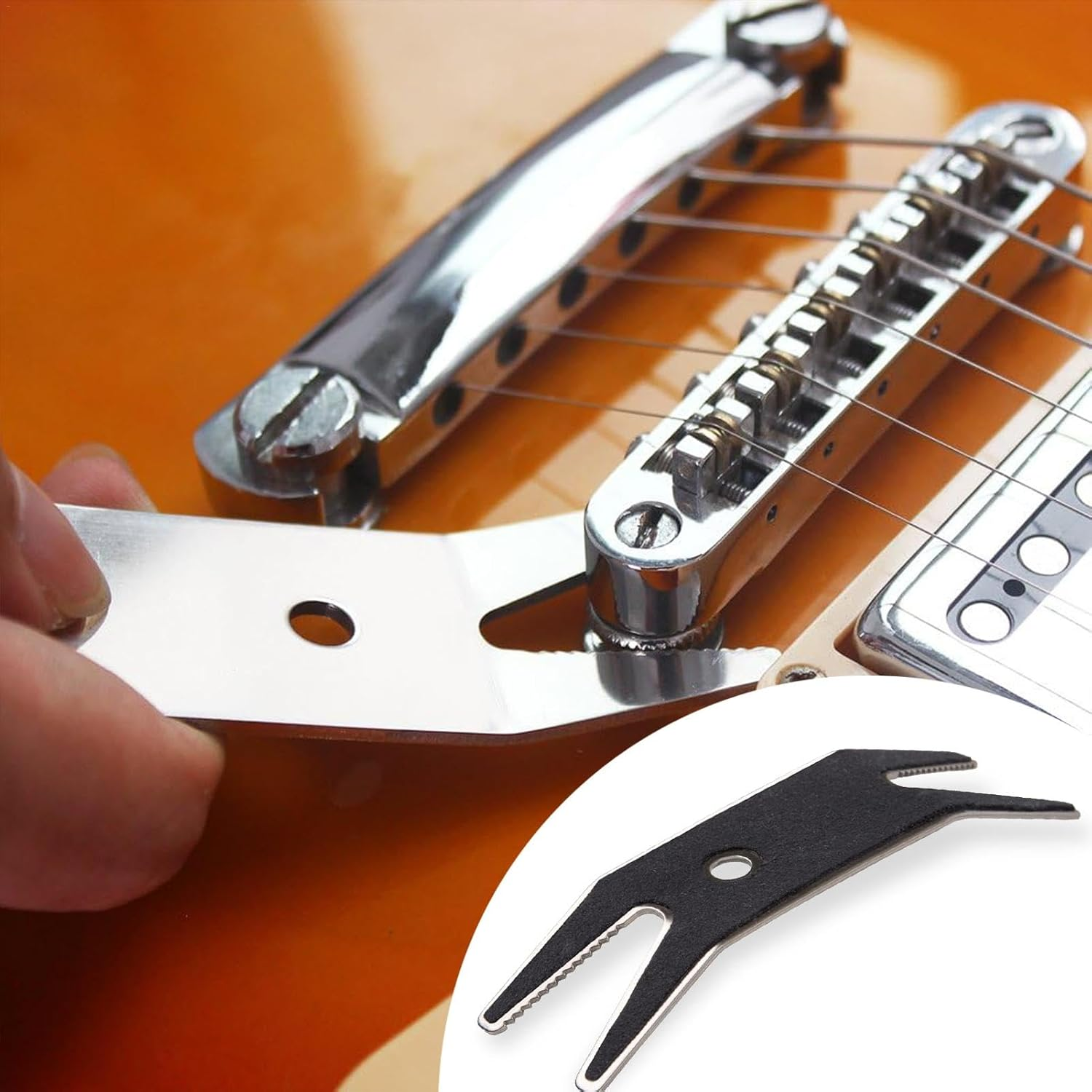 Multi Guitar Spanner Wrench,Spanner Wrench Tool Guitar Multi-Purpose Tool Wrench | Multi Spanner Wrench, Guitar Multi Tool for Strings image number 6