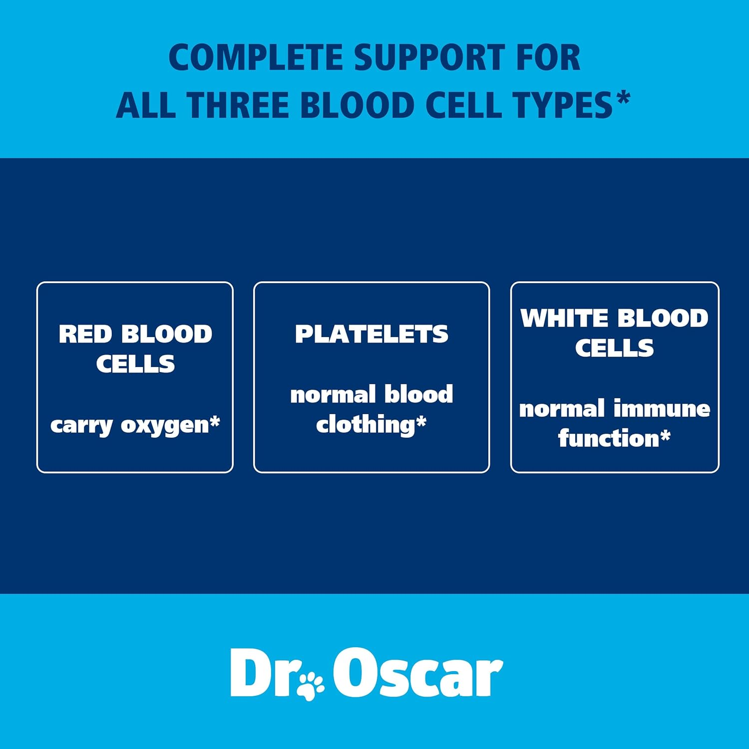 3In1 Blood Aid, Immunity & Energy for Dogs, Iron Supplement for Dogs, Helps Maintain Blood Health, Normal Red Cells Levels & Normal Clotting Function, 120 Tablets image number 1
