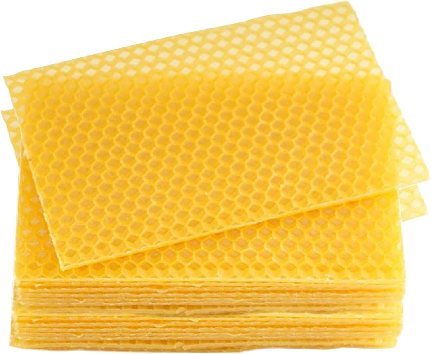 Beeswax Sheets 30Pcs Beeswax Foundation Sheets Wax Foundation for Bee Frames Natural Honeycomb Sheets Beeswax Sheets for Candle Making Beekeeping Supplies image number 3